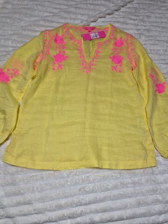 Lilly Pulitzer Tops - Lilly Pulitzer Coby Linen Tunic Calla Yellow